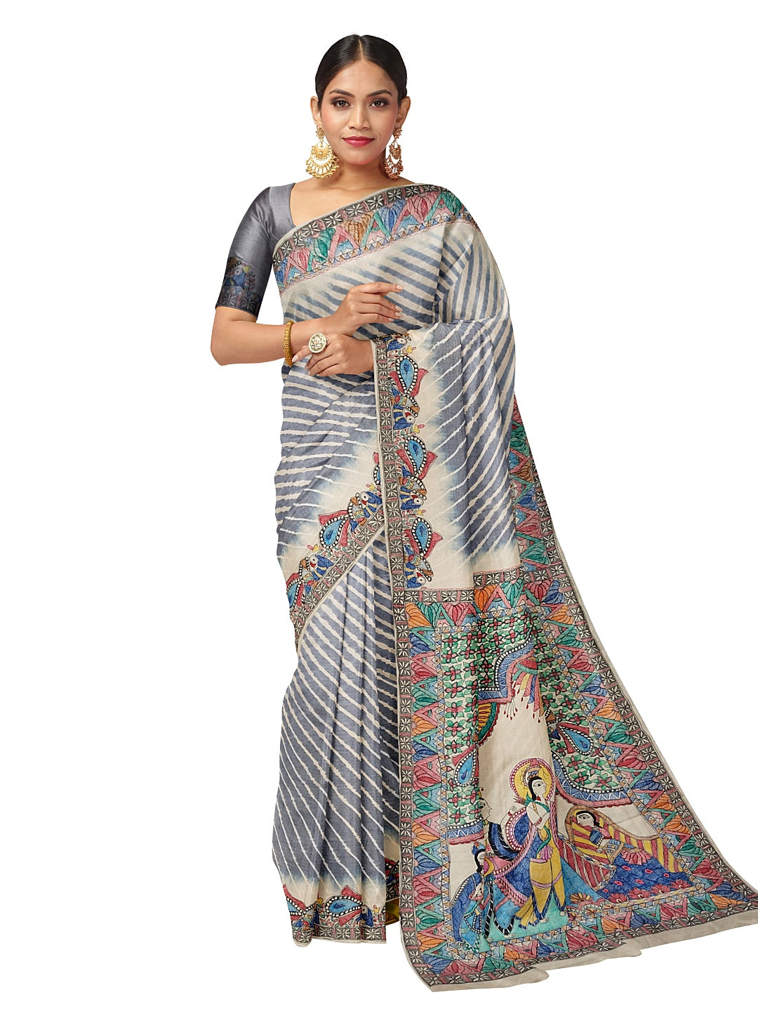 Ram and Sita on Leheriya Saree – A Divine Love Story in Tradition